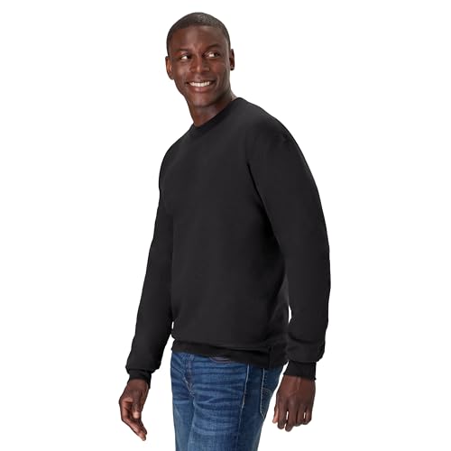 image for Hanes Men's Ultimate Cotton Heavyweight, Black, Large