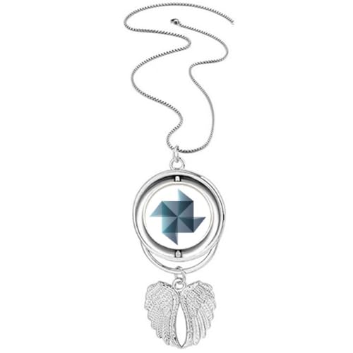 Collier avec pendentif en forme d'ailes d'ange ras de cou en acier
