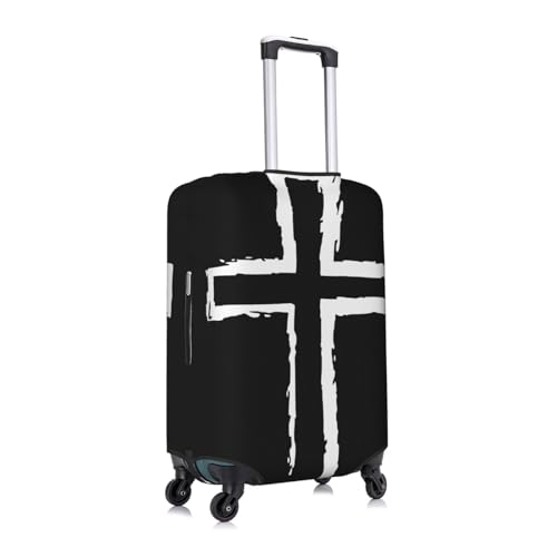 Abstract Christian Cross Universal Stretch Suitcase Cover Carry On Luggage Sleeve Anti Scratch Travel Baggage Protector for Unisex Women Travel Large3