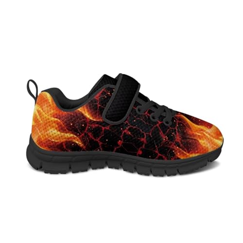 Cool Flame Shoes for Kids Boys Single Buckle Girls Athletic Sneaker Running Tennis Sneakers for Outdoor Activities2