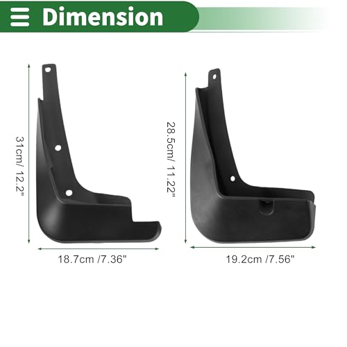 Image of Motoforti Mud Flaps Splash Guards Mud Guards for Chevrolet Cavalier 2016-2018 W /Mount Accessories