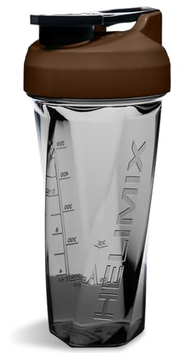 HELIMIX 2.0 Vortex Blender Shaker Bottle Holds upto 28oz | No Blending Ball or Whisk | USA Made | Portable Pre Workout Whey Protein Drink Shaker Cup | Mixes Cocktails Smoothies Shakes | Top Rack Safe
