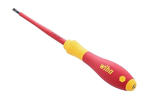 Image of Wiha 32015 Insulated SoftFinish Slotted Screwdriver 3.5mm x 100mm