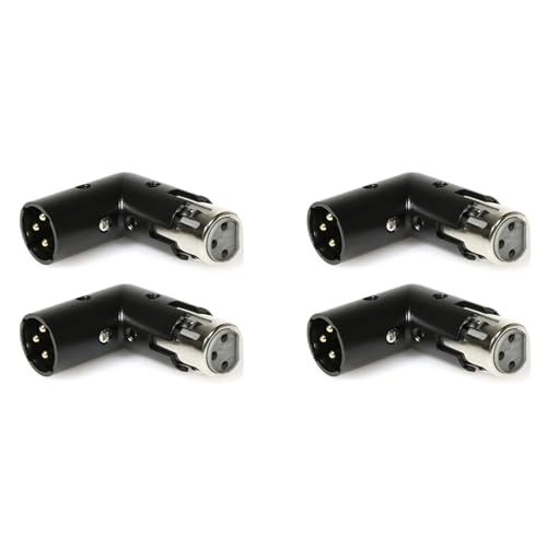 Connecteur XLR 90 degrés réglable nickelé mâle vers femelle pour câble audio