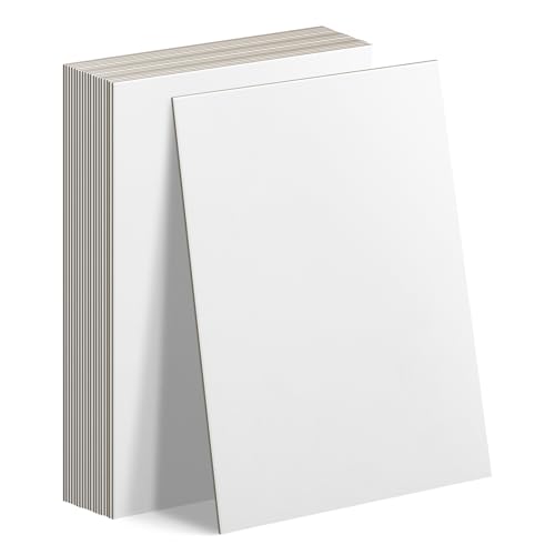 AUEAR, 20 Pack 5x7 Chipboard Sheet, 50pt Thick Bookboard, Scrapbooking Chipboard, Book Binders Board, Paper Board for Crafting Project (White)