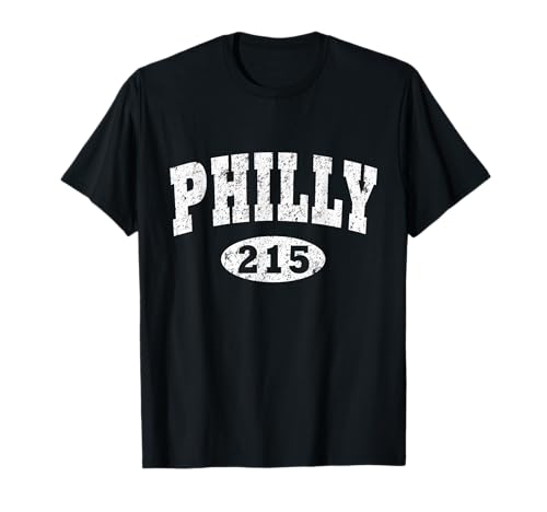 Philly 215 Shirt. Reppin Vintage Philadelphia Camiseta desgastada Camiseta