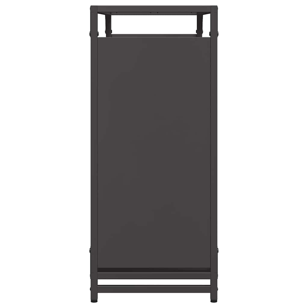 Portant Madera Calefacción Negro 90x28x65 cm
