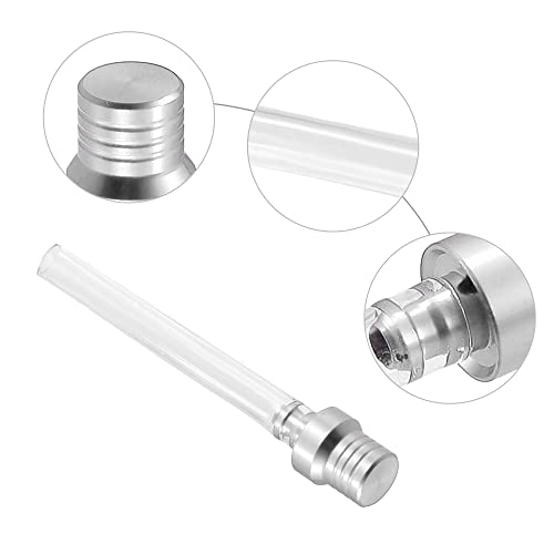 X AUTOHAUX 2 Stücke Motorrad Tankdeckel Gas Tankdeckel Entlüftungsschlauch Schlauch Universal Tankdeckel Entlüftungsschlauch für ATV Motorrad Silberton