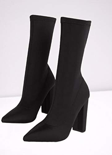 Women's Chunky Heel Pointed Toe Ankle Fashion Boots2