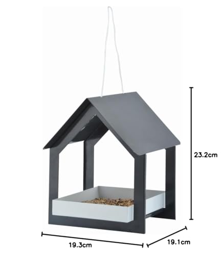 Fallen Fruits FB407 Ltd METAL HANGING BIRD TABLE Feeder, Grey - Image 3