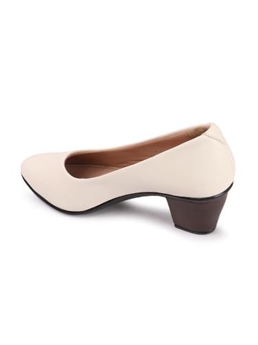 Image of Carlton London Women Comfortable Block Heel Pointed Toe Slip On Fashion Shoes for Daily use, Office use, Casual use