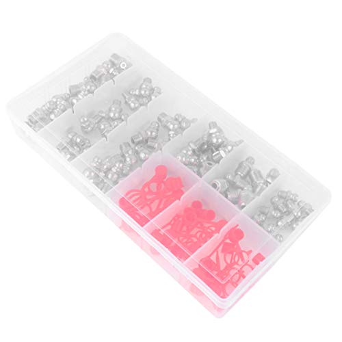 NICEXMAS 90Pcs Graxeiras Graxeiras Zerks Graxeiras Engraxadeiras Kit Zerk Graxeiras Kit para Carro