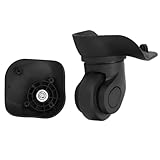 Ausla Wittchen Koffer Ersatzrollen Gepäck-Stummschaltrad, 2 Stück Leiser Einreihiger Ersatz für Koffer, Praktisches Wartungswerkzeug mit Mehreren Schrauben für Ihren Komfort, PP+PET-Rad