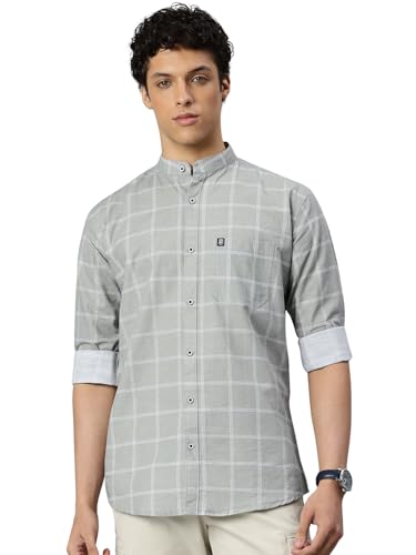 Image of Majestic Man Men's Pure Cotton Mandarin Collar Slim Fit Casual Shirt