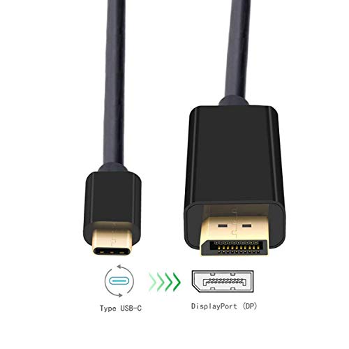CY 1.8M USB 3.1 Type C USB-C to DisplayPort DP 4K UHD HDTV Cable for Macbook & Chromebook & Laptop &for Galaxy S8 - Image 3