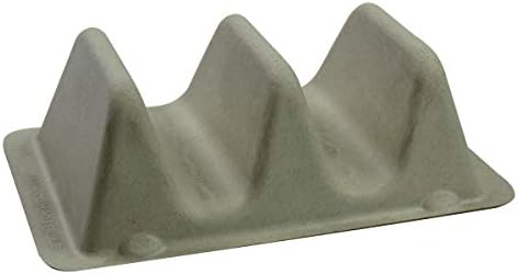 Sabert Pulp Divided Taco Tray Insert, Certified Compostable, Recyclable, Microwaveable, Reheatable, Disposable, Durable, 300 Count