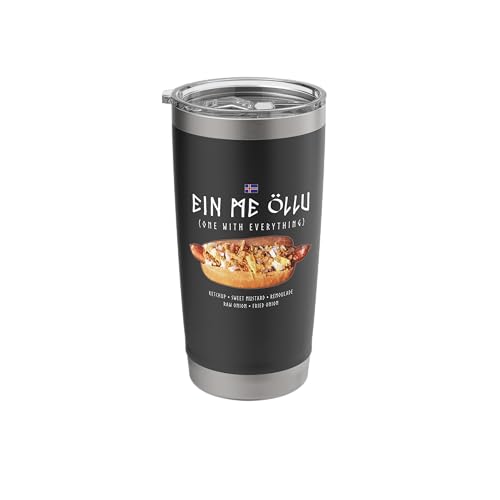 Icelandic Hot Dog Viking Tumbler with Remoulade Mustard