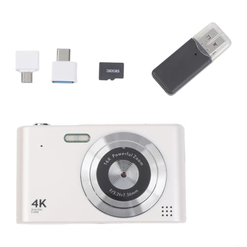 Cámara digital 4K antivibración para vlogs estables con pantalla de 2.4"