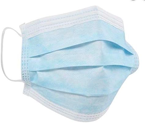 Disposable Face Mask with Ear Loop - 50 Pcs Non-Toxic Dust and Filter Mask for Cleaning Blue