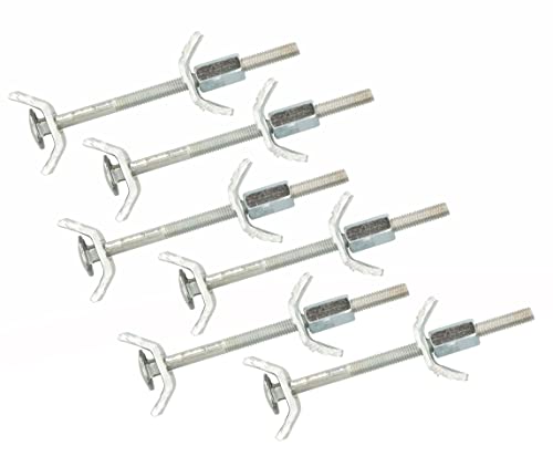 KOTARBAU® Set of 6 worktop connectors, 100 mm, for table tops and worktops plate connectors, Silver
