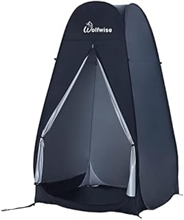 WolfWise 6.6FT Portable Pop Up Shower Privacy Tent Spacious Dressing Changing Room for Toilet Camping Biking Beach