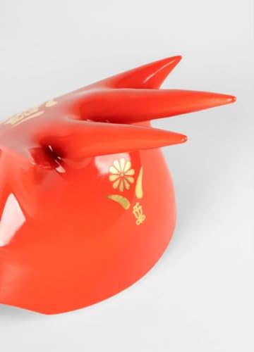 Sculpture de dragon rouge et or Lladró 9713 pour collectionneur d'art