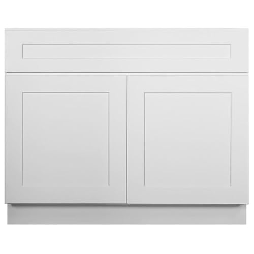 Image of Design House Brookings Kitchen Sink Base Cabinet, 42 inch, White | Floor Mount, Contemporary /Modern, Wood, Kitchen, 561506