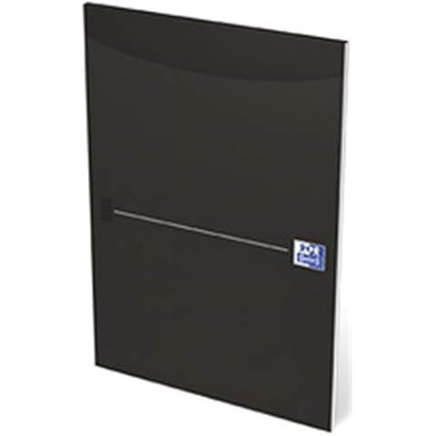Oxford 100050241 Office Briefblock - A4, kariert, kopfgeleimt, schwarz Cover