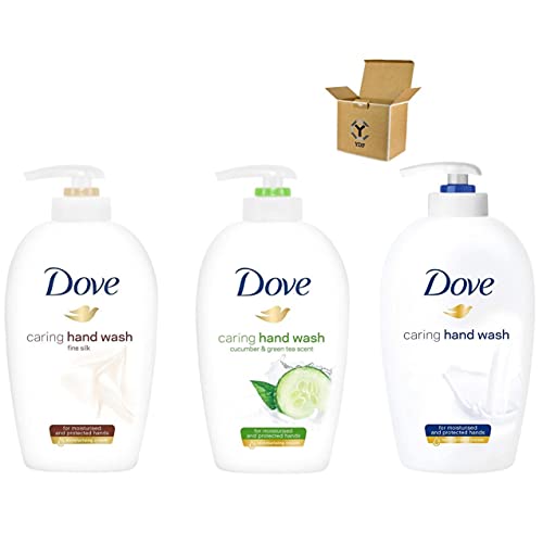 Dove Cream Hand Wash Variety 3-Pack - Original - Cucumber and Green Tea - Fine Silk (33.8/OZ )