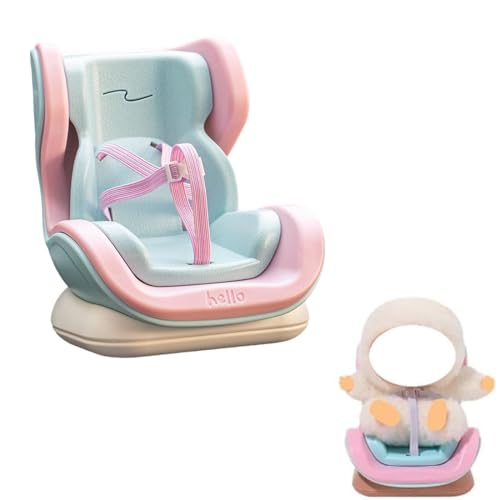 LAKPYN 1 Pièce Siège Auto pour Poupées, Ornements pour Voiture, Siège de Sécurité en Peluche pour Poupées, pour Exposer des Poupéos de 10 à 17 cm...
