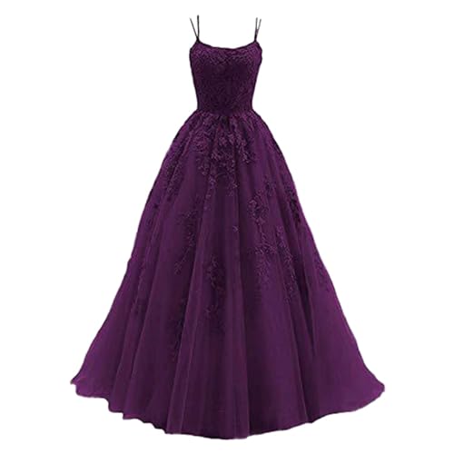 Vestidos De Novia, Vestidos Largos De Fiesta Talla Grande con Tirantes Delgados con Encaje Floral Bordado Novia Boda Falda Y Fuera Hombro Corset Cintura Ceñida Elegantes Princesa Fiesta Disfraz