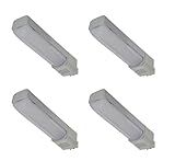 LEDwholesalers UL Listed 12W Down Facing G24 LED PLC Light 26W CFL Equivalent, 100-277V, 4000K (4-Pack),1651NWx4