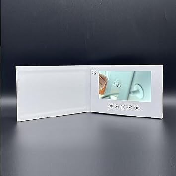 Video Greeting Card, Electronic Video Brochure with LCD Screen, Support Picture and Video DIY, Wedding Decorations and Gift7in
