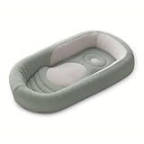 Inglesina Welcome Pod Baby Nest Ergonomico 0-8 Mesi, Riduttore Lettino Traspirante in Bambù e Cotone, Sfoderabile e Lavabile (Balance Green)