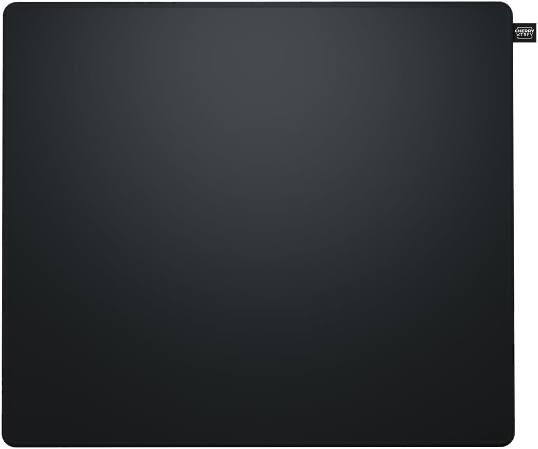 CHERRY XTRFY GP7 Cloth Gaming Mousepad | Large Graphene Black | Extra-Soft Rubber Base | Square 18 X 15.75
