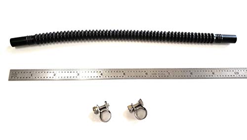 Corrugated Fuel Hose 5/16" Id X 10" Long With Stainless Steel Vapor Clamps For In-Tank Use #TOP1