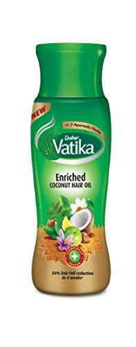 Dabur Vatika Enriched Coconut Hair Oil - 425 ml | Clinically Tested to Reduce 90% Hairfall in 4 Weeks | Controls Dandruff | Prevents Dull & Damage | Good for Scalp Health | Enriched with 10 Herbs