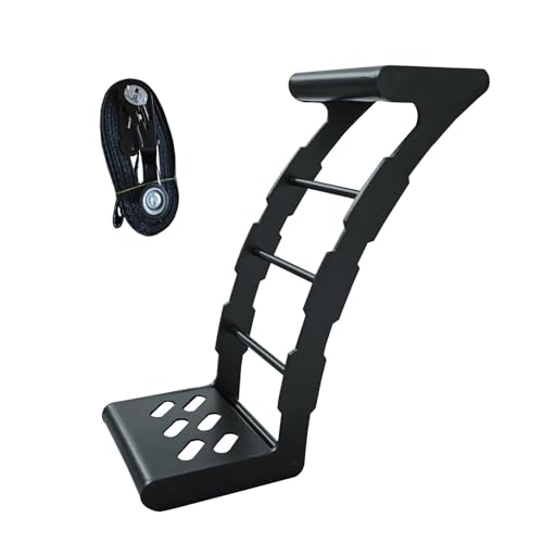 Escalón de neumático para camión – Escalón de rueda portátil, escalera antideslizante para portón trasero, escalera resistente para SUV, soporte de fijación de rejilla de parrilla, escalones de rueda