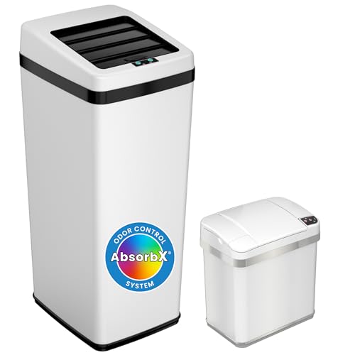 Canecas de basura automáticas iTouchless 14 y 2.5 gal
