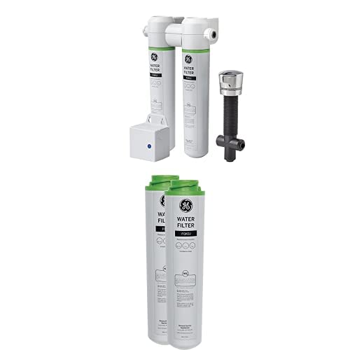 GE Under Sink Water Filter System & Filter Reduces 95+ Impurities