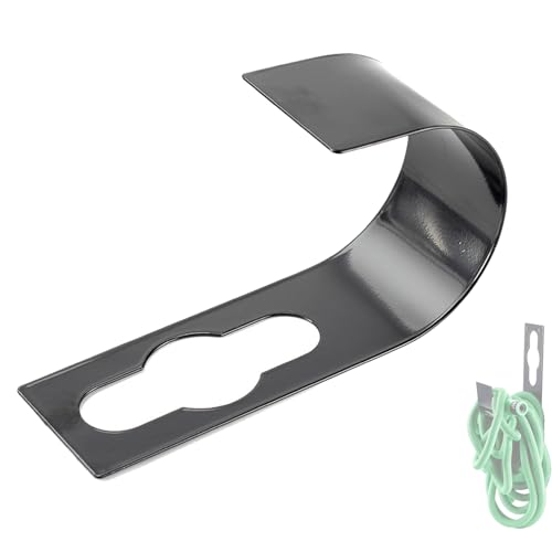 Ginddy Garden Hose Holder,Black Durable Metal Spigot Hook Universal Over Tap Black Metal Garden Hose Pipe Holder Stainless Steel Small Wall Mount Garden Hose Hook for Garden,Backyard,Lawn,Shed,Garage