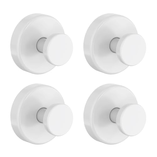 Image of Bntuk Suction Cup Hooks for Shower, Removable Towel Hooks for Bathroom Window Glass Door Wall, Bath Robe Looafh Hook for Hanging - 4 Pack, White1
