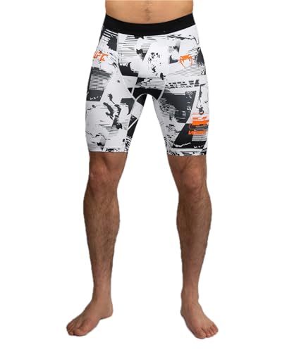 Venum UFC Zenith pour Homme Noir-Blanc-Orange Authentic Fight Week Performance Vale Tudo Short - XL