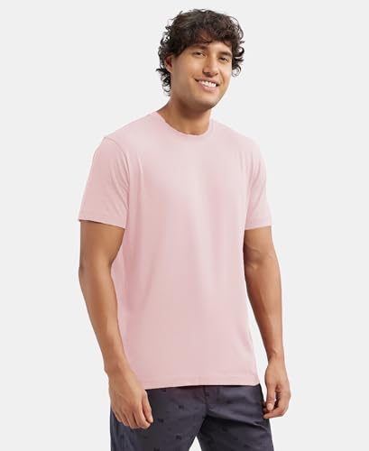 Image of Jockey 2714 Men's Super Combed Cotton Rich Solid Round Neck Half Sleeve T-Shirt