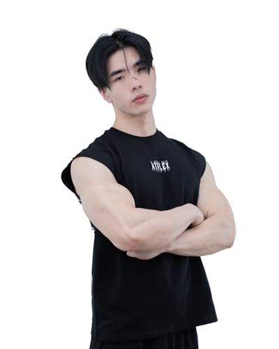 Image of Athflex Men's Relaxed fit Dark Flex Sleeveless Tank Top -Breathable, Lightweight, Minimalist Design,Versatile Choice for Gym, Workouts, and Casual Wear