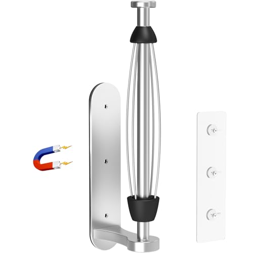 Image of Swaitee Magnetic Paper Towel Holder for Fridge, Under Cabinet Paper Towel Holder Wall Mount, Self Adhesive No Drill, One Hand Tear Ratchet, Fits Jumbo Rolls, Silver for Kitchen RV Garage