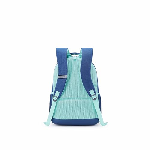 Image of American Tourister Diva | 35 Ltrs | 3 Compartments | Bottle Pocket | Ergonomic Padded Back Panel & Shoulder Straps | High School Backpack | 1 Year International Warranty | Navy