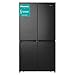 Hisense RQ758N4SAFE Cross Door Kühl-Gefrierkombination/NoFrostPlus/Inverter-Kompressor/Multiflow 360°/ SuperCool/ 178,5 cm/Kühlteil 393 l/Gefrierteil 216 l/ 40 dB/ 320 kWh/Jahr/schwarz