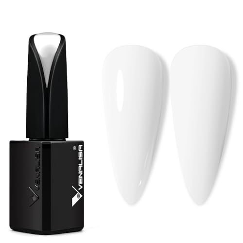 VENALISA Esmalte Semipermanente de Pintauñas blanco 15ml Esmaltes de Uñas soak off Gel UV LED Kit de Esmaltes de Uñas en Gel Soak Pintauñas Semipermanentes Perfecto para Principiantes