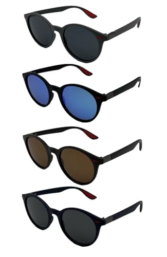 Image of Polarized Sunglasses, Unisex, UV Protection, Round Shape Ideal for Fishing, Beach, Driving, Traveling, and Cycling